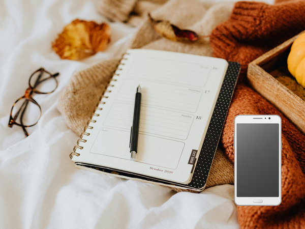 A quiet phone plus journal